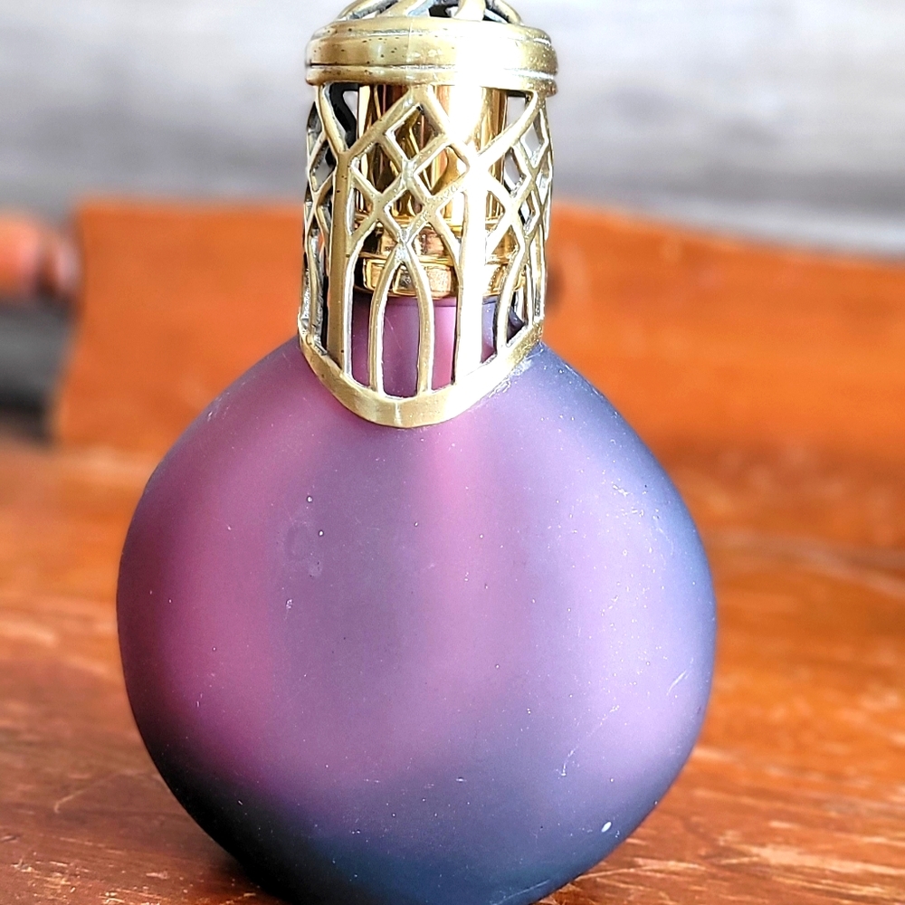 Glass Oil Lamp Bottle with Ornate cap